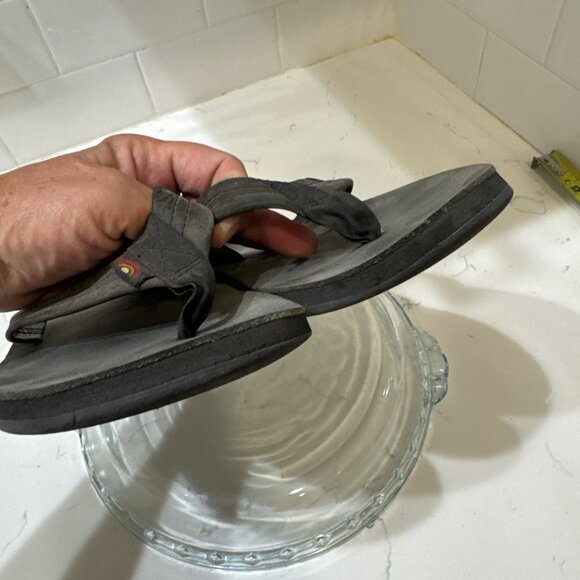 Man Rainbow Leather Single Layer Wide Strap with Arch Black Size: 9.5-10.5 - Picture 6 of 10